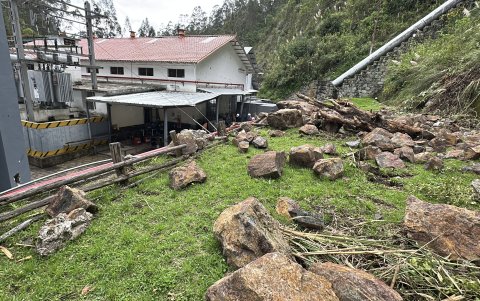 Algunas zonas de la hidroeléctrica están afectadas por la caída de rocas.