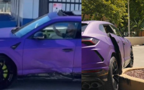 Lamborghini de Shakira accidentado.