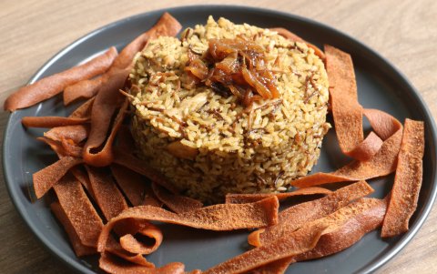 El arroz árabe con pollo es otro de los platos más pedidos.