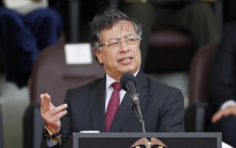 El presidente de Colombia, Gustavo Petro, en una de sus recientes apariciones públicas.