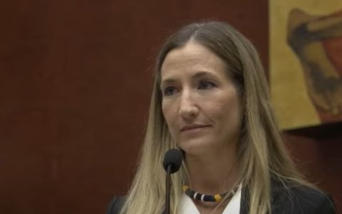Gabriela Goldbaum durante su ponencia ante el Pleno de la Asamblea Nacional, este martes 11 de marzo.
