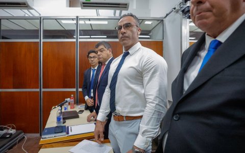 Leopoldo Luque, el médico acusado de no haber proporcionado la ayuda necesaria a Maradona, durante el juicio.