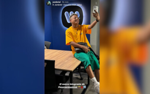 La fotografía que Jombriel compartió en sus historias de Instagram.