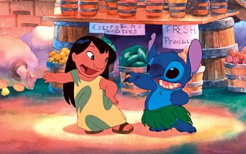 Así lucen Lilo & Stich en su versión animada (2002).