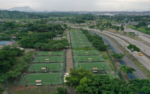 Una parte del Parque Samanes, norte de Guayaquil.