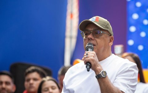 Foto de archivo del representante del chavismo en las negociaciones con Washington, Jorge Rodríguez.