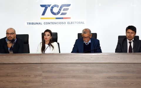 El Pleno del Tribunal Contencioso Electoral (TCE) es presidido por Ivonne Coloma.