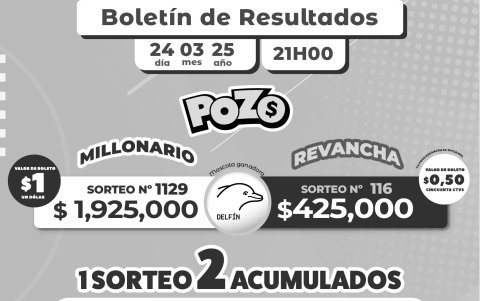 BOLETIN POZO 1129, REVANCHA 116 LUNES 24 DE MARZO 2025