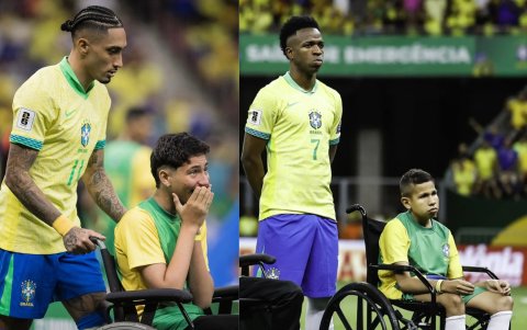 Vinicius Jr. y Raphinha tienen un ‘efecto imán’ en pequeños hinchas.