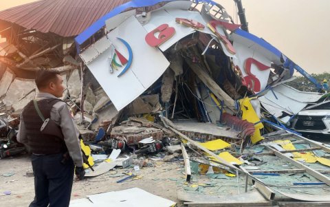 Así se refleja el impacto del terremoto en Myanmar.