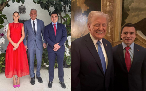 Fotos del encuentro entre Donald Trump y Daniel Noboa.