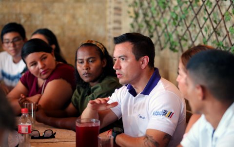 El presidente Noboa dijo que no planteará la reelección indefinida.