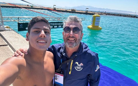 Farinago, junto a su entrenador, Iván Sciacca, buscan el reto inédito para el país.