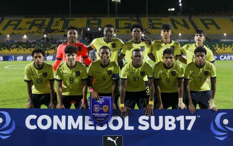 Ecuador sub 17 que está jugando el Sudamericano sub 17.