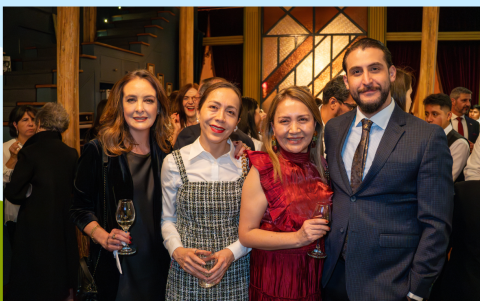 Daniella Cueva, Lorena Cazar, Katya Cazar y Paul Tenorio.