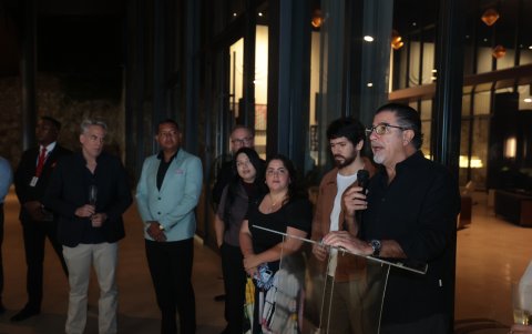 Chiqui Castro durante la presentación de la muestra.