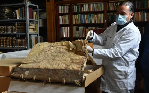 rescate. Se dio prioridad  a 300 ejemplares en grave estado en la biblioteca San Agustín.