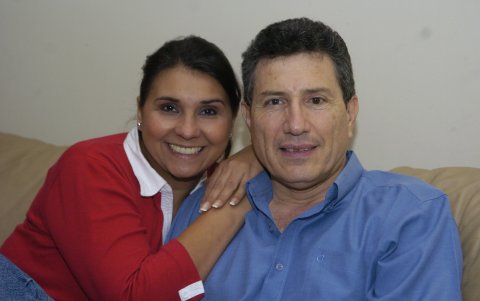 Nerio David y Ana Buljubasich en una de las entrevistas para EXPRESIONES