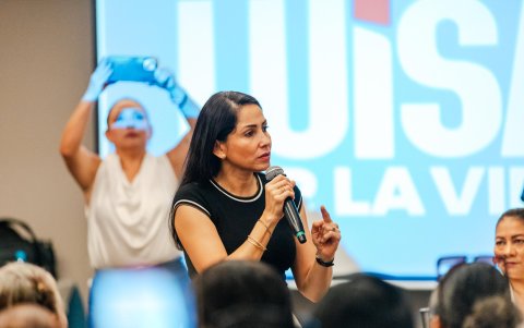 La candidata presidencial de la Revolución Ciudadana, Luisa González.