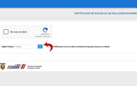 En esta página web, habilitada por el MIES, se emiten certificados para las personas que participaron en las Escuelas de Inclusión Económica, en 2024.