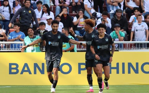 El delantero Jeison Medina selló la victoria 2-1 de Aucas la última vez que enfrentó a Liga de Quito en Casa Blanca.