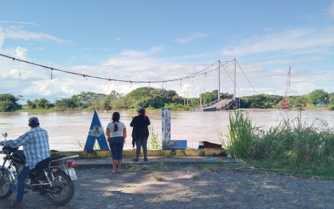 El puente Gonzalo Icaza Cornejo conectaba a Nobol y la parroquia Magro con la cabecera cantonal de Daule..