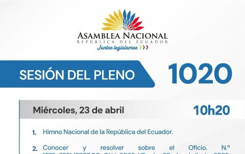 La Asamblea Nacional sesionará de forma presencial para tratar el proyecto de ley sobre la Libertad religiosa.