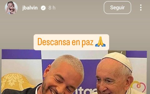 J Balvin junto al papa