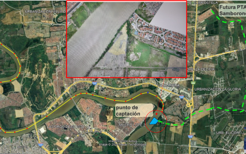 Mapa de la planta de tratamiento.