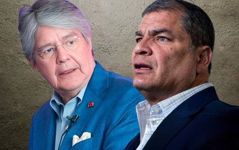 El exmandatarios Guillermo Lasso y Rafael Correa.