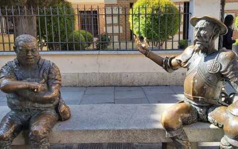 Sancho Panza y Don Quijote.