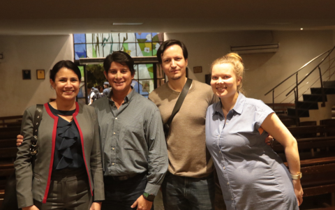 Marjorie Santos, Carlos Villavicencio, Juan Robalino y Olga Vresca.