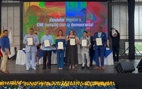 Los seis asambleístas electos por la circunscripción 1 de Guayas recibieron sus credenciales.