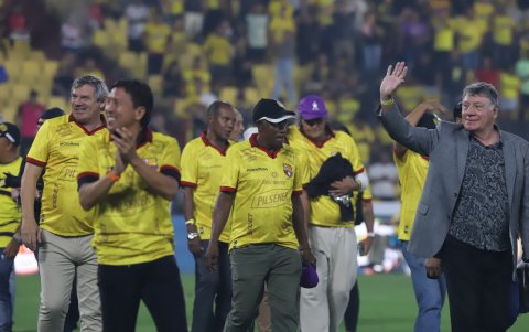 Leyendas de Barcelona SC fueron homenajeadas en el evento.