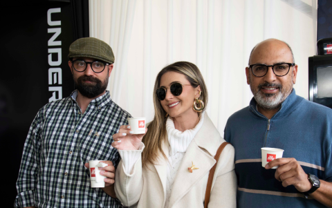 Andrés Becdach, Cristina Michelet y Sebastián Campaña.