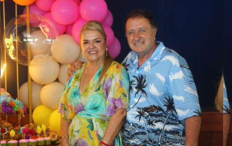 Cynthia junto a su esposo, Eduardo Blusztein.