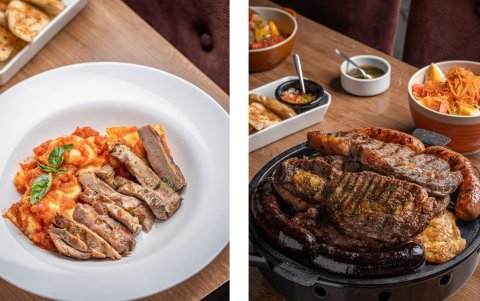 Pastas caseras con sello italiano y carnes al grill: una combinación que honra dos herencias.