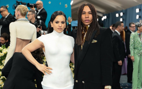 Rosalía y Olivier Rousting en la Met Gala 2025