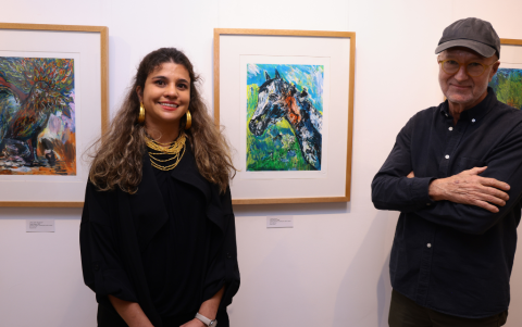 Los expositores Carla Alvarez y Luis Antonio de la Cerda.