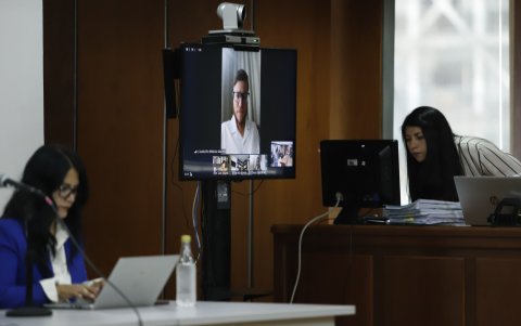 Augusto Verduga, exconsejero de Participación, se presentó vía telemática en la audiencia de revisión de medidas cautelares, el 6 de mayo de 2025.