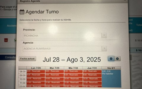 No hay turnos para obtener una cédula hasta agosto de 2025.