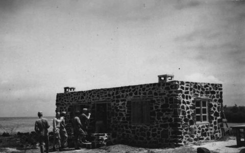 El Archivo Histórico de Guayaquil de soldados en la Isla Baltra en 1942.