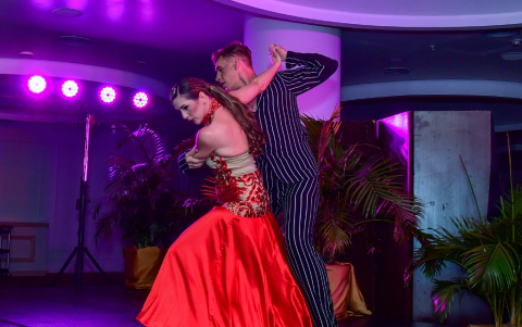 Los bailarines, Eugenio Chernov e Inna Kostyuchenko.