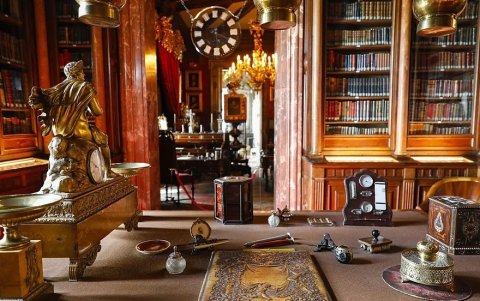 Despacho principal del Marqués de Cerralbo. Casa familiar levantado en 1893, y donado al Estado español en 1924 para convertirlo en museo, al morir el marqués.