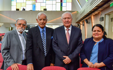 César Drouet, Leonidas Drouet, Carlos Muñoz y Teresa Nuques.