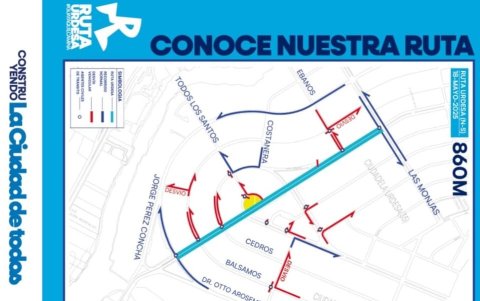 Mapa de las calles que serán cerradas.