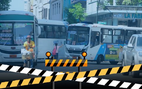Las líneas de buses suelen cambiar de ruta durante los domingo por la Ruta Centro y Urdesa