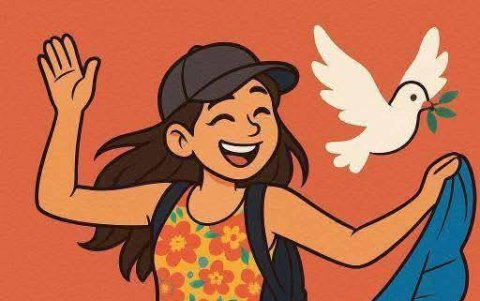 Con esta imagen, los amigos de Daniela Figueroa representaron su característica alegría.