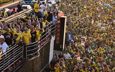 Jair Bolsonaro, imputado por golpismo ante la Corte Suprema, clamó por una amnistía para los condenados por la asonada de enero de 2023, el 7 de mayo de 2025.