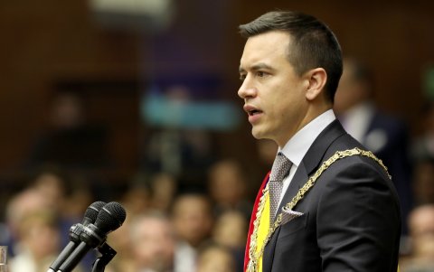 El presidente Daniel Noboa asumió su primer mandato el 23 de noviembre de 2023.